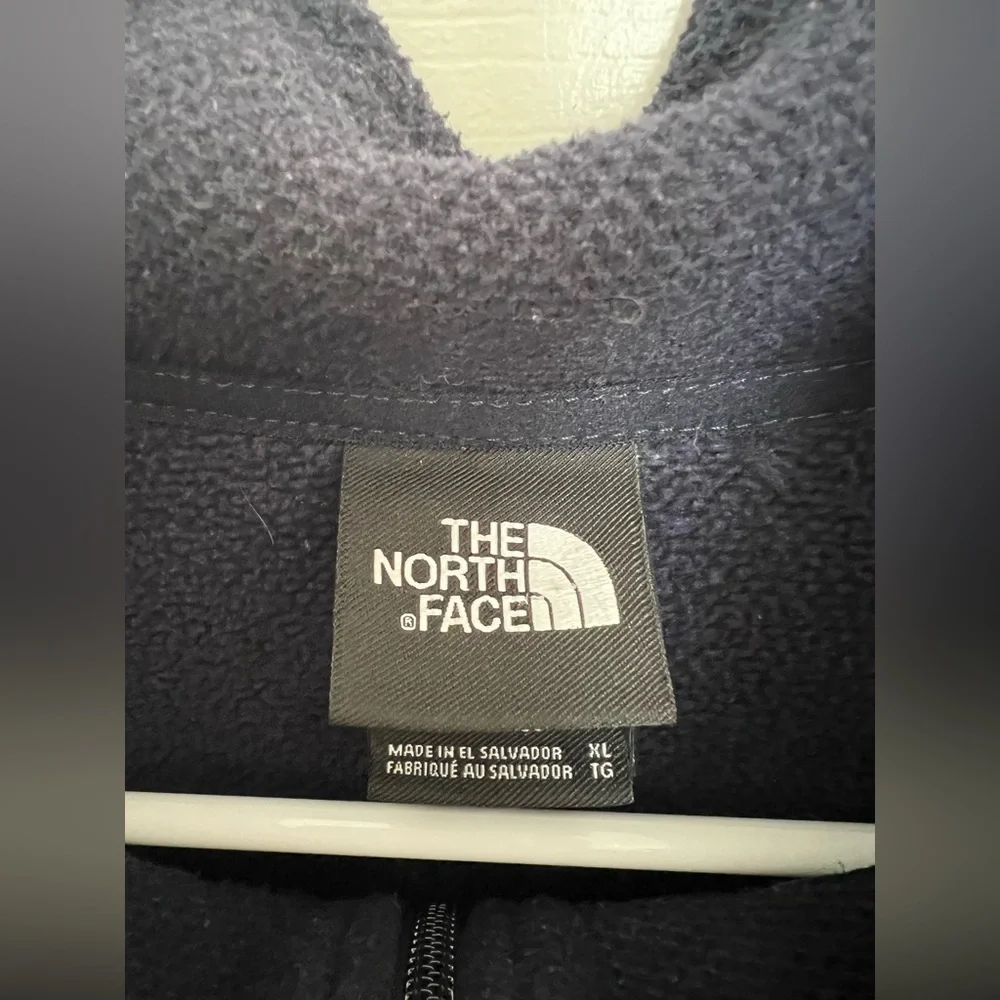 The North Face Jacket Mens Size XL Navy Blue Fleece Half Zip Outdoor Casual Logo